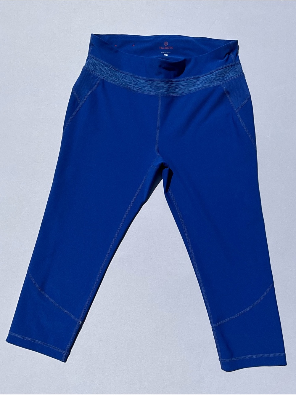 T by Talbots Royal Blue Crop Capri Leggings, Gym, Workout, Petite Medium, NWOT
